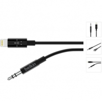 Belkin AUX lightning kabel s 3,5 mm jack pro iPhone / iPad - 1,8 m - černý