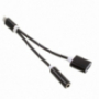 2v1 redukce Lightning na 3,5 mm jack + nabíjecí port pro Apple iPhone / iPad - černá