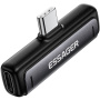 ESSAGER 2v1 audio a nabíjecí redukce - 2x USB-C na USB-C - šedá