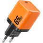 WEKOME WU-09 GaN rychlonabíjecí adaptér s portem USB-C - 65W - oranžový