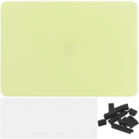 ENKAY 3v1 matný kryt s ultra tenkým krytem US klávesnice a záslepkami portů pro MacBook Neo (A3404) - citrusově žlutý
