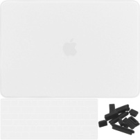 ENKAY 3v1 matný kryt s ultra tenkým krytem US klávesnice a záslepkami portů pro MacBook Neo (A3404) - bílý
