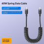 Yesido CA205 natahovací nabíjecí a datový kabel - USB-C na USB-C - 1,2 m - černý
