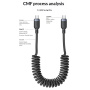 Yesido CA205 natahovací nabíjecí a datový kabel - USB-C na USB-C - 1,2 m - černý