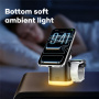 JJT-C53 Qi2 4v1 magnetický bezdrátový stojánek s lampou a USB-C kabelem pro iPhone / Apple Watch / AirPods - 30W - bílý