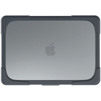 Nárazuvzdorný kryt s vyklápěcími nožičkami pro MacBook Neo (A3404) - šedý