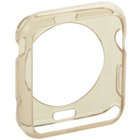 Haweel transparentní pouzdro z měkkého plastu pro Apple Watch 42mm - zlatý