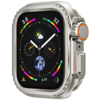 Kovové pouzdro ve stylu Watch Ultra pro Apple Watch 45mm - titanové