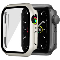 Metalické pouzdro s tvrzeným sklem pro Apple Watch 41mm - starlight