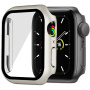 Metalické pouzdro s tvrzeným sklem pro Apple Watch 45mm - starlight