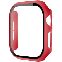 Matné pouzdro s tvrzeným sklem pro Apple Watch 42mm (Series 10 / 11) - červené