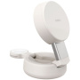 BELKIN Ultra Charge Pro Qi2 3v1 skládací magnetický bezdrátový stojánek pro iPhone / Apple Watch / AirPods - 25W - béžový