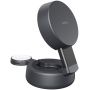 BELKIN Ultra Charge Pro Qi2 3v1 skládací magnetický bezdrátový stojánek pro iPhone / Apple Watch / AirPods - 25W - tmavě šedý