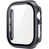 Metalické pouzdro s tvrzeným sklem pro Apple Watch 42mm (Series 10 / 11) - tmavě šedé
