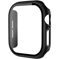 Matné pouzdro s tvrzeným sklem pro Apple Watch 46mm - černé