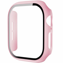 Matné pouzdro s tvrzeným sklem pro Apple Watch 46mm - růžové