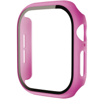 Matné pouzdro s tvrzeným sklem pro Apple Watch 46mm - fuchsiové