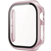 Metalické pouzdro s tvrzeným sklem pro Apple Watch 46mm - růžové