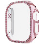 Metalické pouzdro posázené kamínky pro Apple Watch Ultra 49mm - růžové