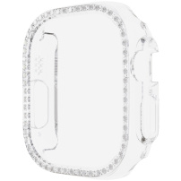 Lesklé pouzdro posázené kamínky pro Apple Watch Ultra 49mm - čiré