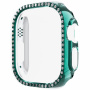 Metalické pouzdro posázené kamínky pro Apple Watch Ultra 49mm - tyrkysové