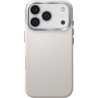 UNIQ Lyden MagClick kožený kryt s MagSafe pro iPhone 17 Pro - krémový