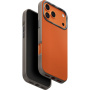 UNIQ Lyden DS MagClick kožený kryt s MagSafe pro iPhone 17 Pro Max - oranžový