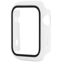 Matné pouzdro s tvrzeným sklem pro Apple Watch 38mm - bílé