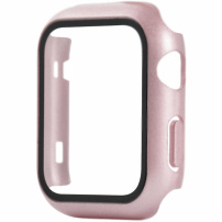 Metalické pouzdro s tvrzeným sklem pro Apple Watch 38mm - růžové