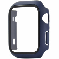 Matné pouzdro s tvrzeným sklem pro Apple Watch 38mm - tmavě modré