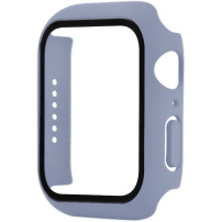 Matné pouzdro s tvrzeným sklem pro Apple Watch 40mm - modrošedé