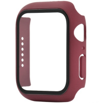 Matné pouzdro s tvrzeným sklem pro Apple Watch 40mm - vínové