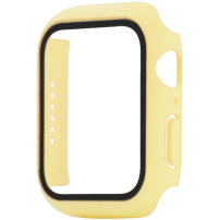 Matné pouzdro s tvrzeným sklem pro Apple Watch 40mm - žluté