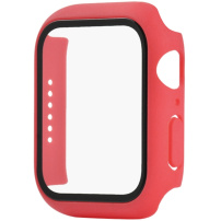 Matné pouzdro s tvrzeným sklem pro Apple Watch 40mm - červené