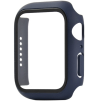 Matné pouzdro s tvrzeným sklem pro Apple Watch 40mm - tmavě modré
