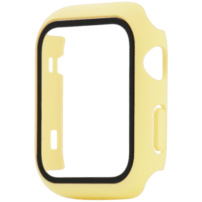 Matné pouzdro s tvrzeným sklem pro Apple Watch 42mm - žluté