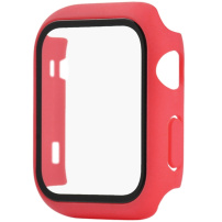 Matné pouzdro s tvrzeným sklem pro Apple Watch 42mm - červené