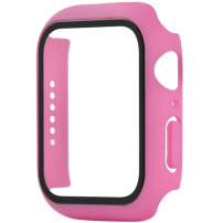 Matné pouzdro s tvrzeným sklem pro Apple Watch 44mm - růžové