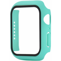 Matné pouzdro s tvrzeným sklem pro Apple Watch 45mm - tyrkysové