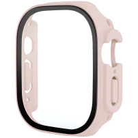 Matné pouzdro s tvrzeným sklem pro Apple Watch Ultra 49mm - starorůžové