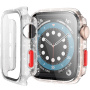 Třpytivé pouzdro s tvrzeným sklem pro Apple Watch 38mm - stříbrné