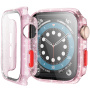 Třpytivé pouzdro s tvrzeným sklem pro Apple Watch 38mm - růžové