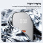 ESSAGER ES-CD56 GaN rychlonabíjecí adaptér s displejem a porty 2x USB-C / USB-A - 100W - černý