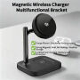 C69 Qi2 2v1 magnetický bezdrátový stojánek pro iPhone / AirPods - 25W - černý