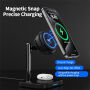 C69 Qi2 2v1 magnetický bezdrátový stojánek pro iPhone / AirPods - 25W - bílý