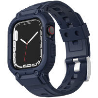 Odolné Armor pouzdro s řemínkem pro Apple Watch 41mm / 40mm / 38mm - tmavě modré