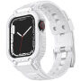 Odolné Armor pouzdro s řemínkem pro Apple Watch 45mm / 44mm / 42mm - bílé