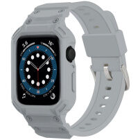 Odolné Armor pouzdro s řemínkem pro Apple Watch 46mm - šedé