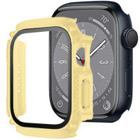Odolné Armor pouzdro s tvrzeným sklem pro Apple Watch 45mm - žluté