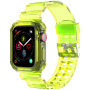 Odolné pouzdro s transparentním řemínkem pro Apple Watch 42mm (Series 10 / 11) - neonově žluté